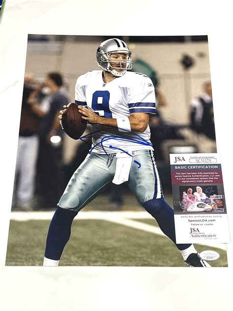 tony romo signed photo